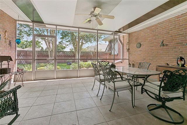 178 Colony Rd, Belle Chasse, LA 70037 - sunroom with ceiling fan, outdoor dining area, and healthy amount of natural light