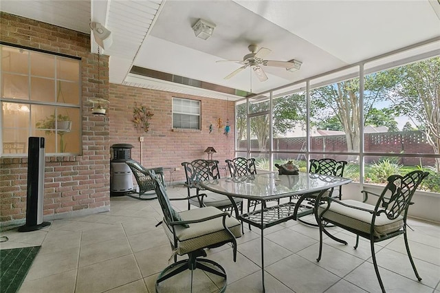 178 Colony Rd, Belle Chasse, LA 70037 - sunroom featuring ceiling fan and outdoor dining space