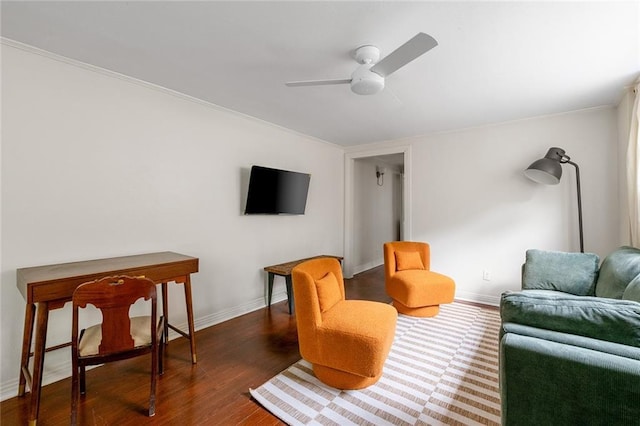 5624-5626 Annunciation St, New Orleans, LA 70115 - living room featuring ceiling fan and wood finished floors