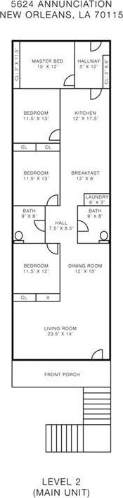 5624-5626 Annunciation St, New Orleans, LA 70115 - view of property floor plan