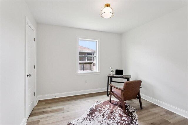 3009 Sundorn St, Jefferson, LA 70121 - office area featuring light wood-type flooring and baseboards
