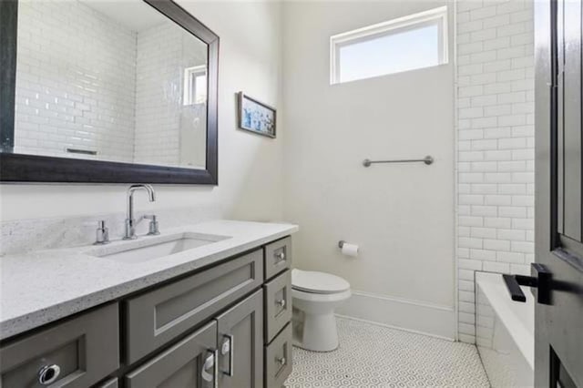 2342 Odin St, New Orleans, LA 70122 - full bath with vanity and tile patterned floors