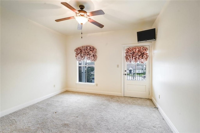 601 Ferriday Ct, Harahan, LA 70123 - carpeted spare room featuring a ceiling fan and baseboards