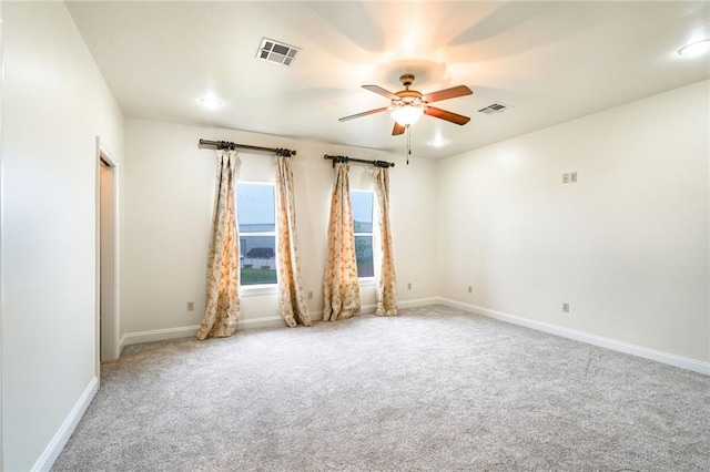 601 Ferriday Ct, Harahan, LA 70123 - carpeted empty room featuring a ceiling fan and recessed lighting