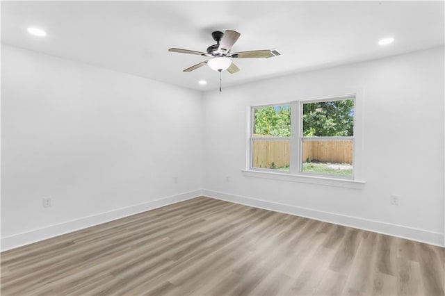540 Ruth Dr, Westwego, LA 70094 - empty room with recessed lighting, light wood finished floors, and ceiling fan