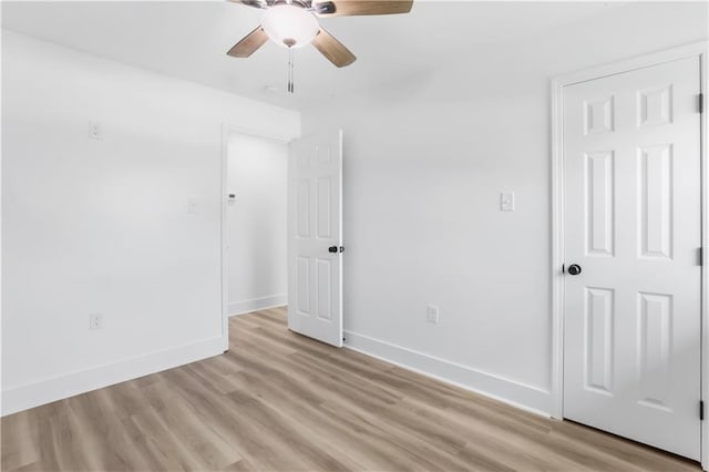 540 Ruth Dr, Westwego, LA 70094 - unfurnished bedroom featuring light wood-style floors and ceiling fan