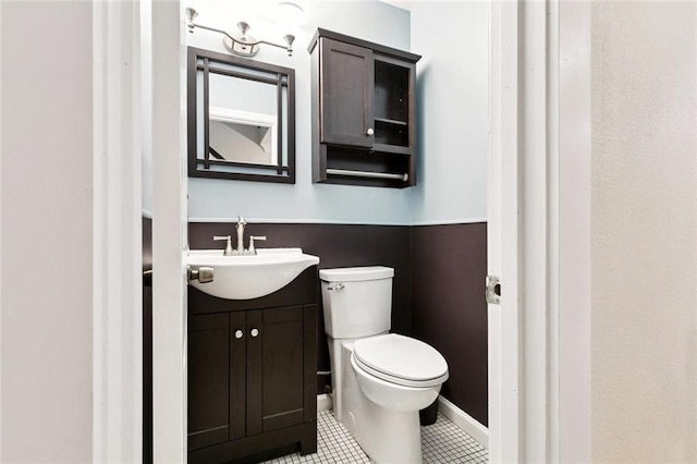 7032 Glenn St, Metairie, LA 70003 - half bath with vanity and tile patterned flooring