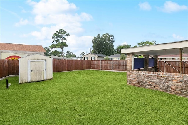 7032 Glenn St, Metairie, LA 70003 - fenced backyard featuring a storage shed