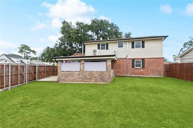 7032 Glenn St, Metairie, LA 70003 - rear view of property featuring brick siding, a fenced backyard, and a patio area