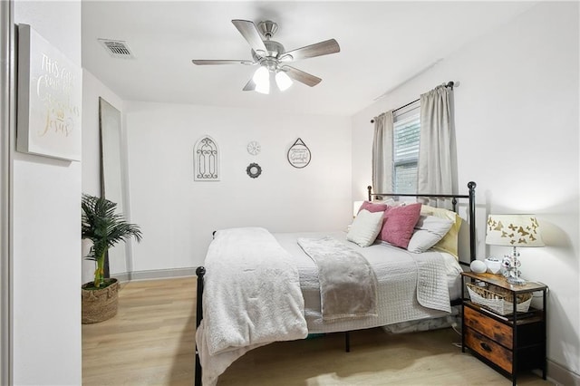 713 N Lester Ave, Metairie, LA 70003 - bedroom featuring light wood-style flooring and ceiling fan