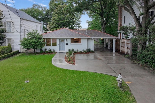 5538 Bellaire Dr, New Orleans, LA 70124 - view of front of house with driveway, a carport, roof with shingles, and stucco siding