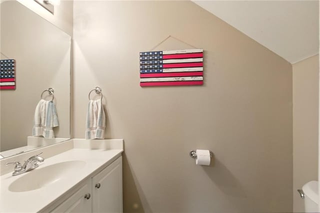 5191 Arlington Ct, Baton Rouge, LA 70820 - half bath with vanity and lofted ceiling