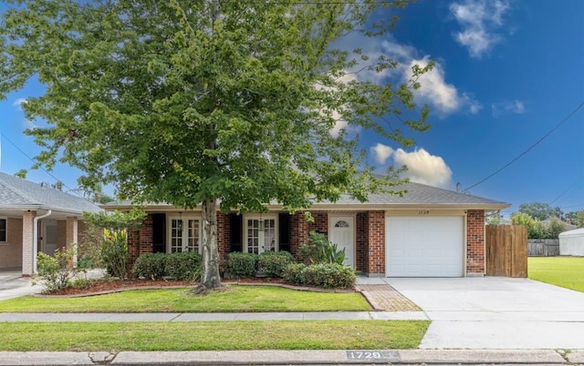 1729 High Ave, Metairie, LA 70001 - ranch-style home with an attached garage, concrete driveway, and brick siding