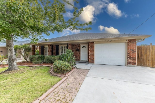 1729 High Ave, Metairie, LA 70001 - ranch-style home featuring concrete driveway, brick siding, and a garage