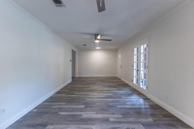 1729 High Ave, Metairie, LA 70001 - unfurnished room featuring ceiling fan, crown molding, and wood finished floors