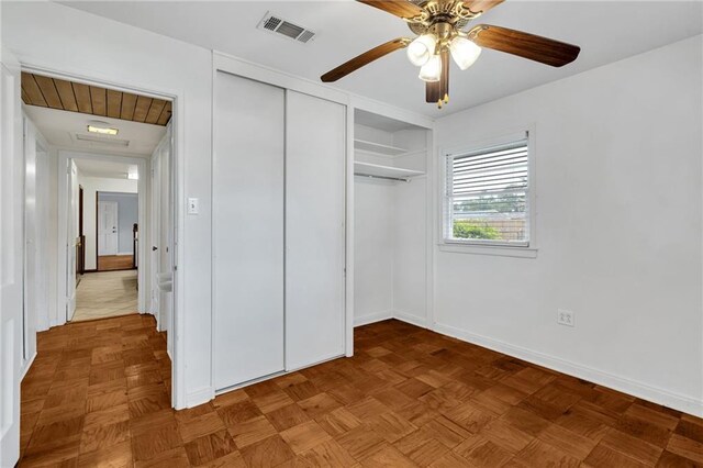 174 Celia Dr, Luling, LA 70070 - unfurnished bedroom featuring a closet and a ceiling fan