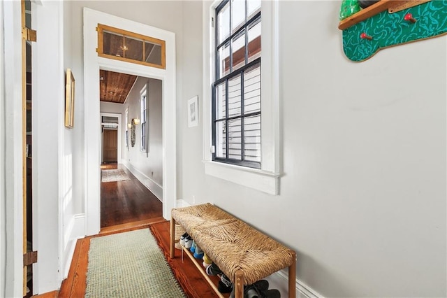 422 Alix St, New Orleans, LA 70114 - hall featuring wood finished floors and baseboards