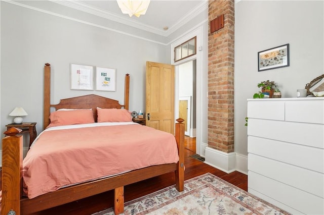 422 Alix St, New Orleans, LA 70114 - bedroom featuring wood finished floors and crown molding