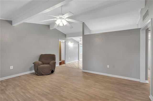 7 Albert Ct, Metairie, LA 70003 - unfurnished room featuring ceiling fan and light wood-style floors