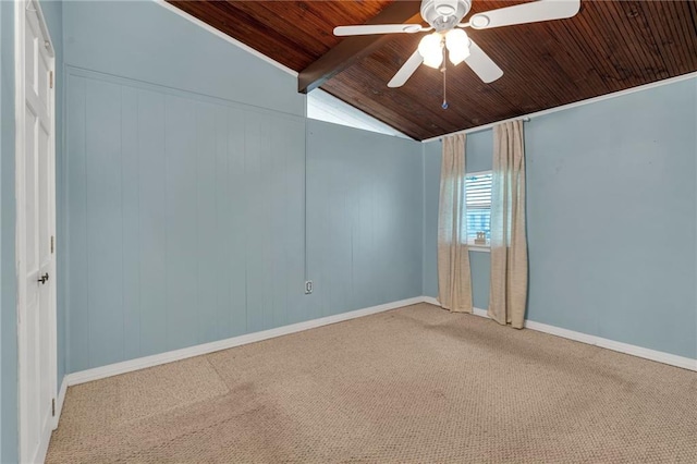 7 Albert Ct, Metairie, LA 70003 - carpeted spare room with wood ceiling and a ceiling fan