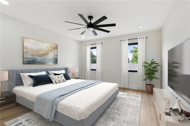 4544 Prairie St, Metairie, LA 70001 - bedroom featuring wood finished floors, recessed lighting, and ceiling fan