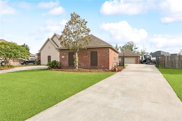 13795 Shady Hollow Dr, Denham Springs, LA 70726 - view of front of house with a garage, brick siding, and a shingled roof