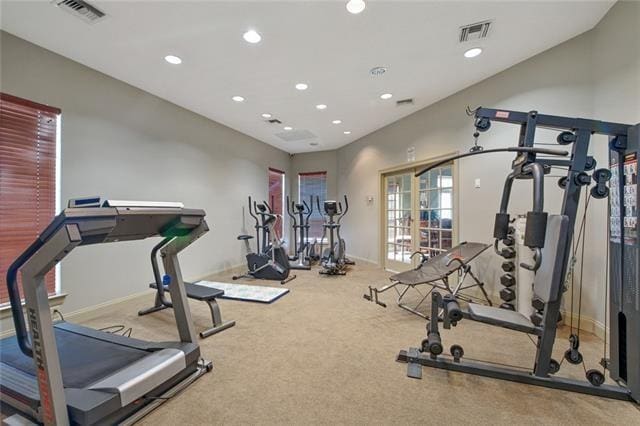 521 Spartan Dr Unit 10207, Slidell, LA 70458 - gym with recessed lighting and carpet flooring