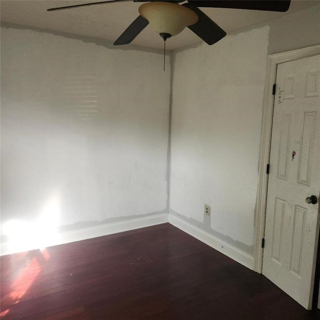 3020 Maureen Ln, Meraux, LA 70075 - spare room with a ceiling fan and wood finished floors