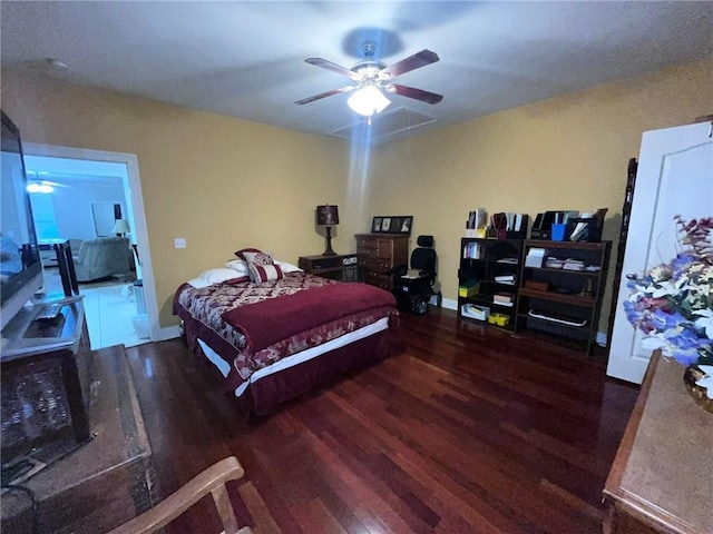 40145 Taylors Trl Unit 304, Slidell, LA 70461 - bedroom with wood finished floors and a ceiling fan