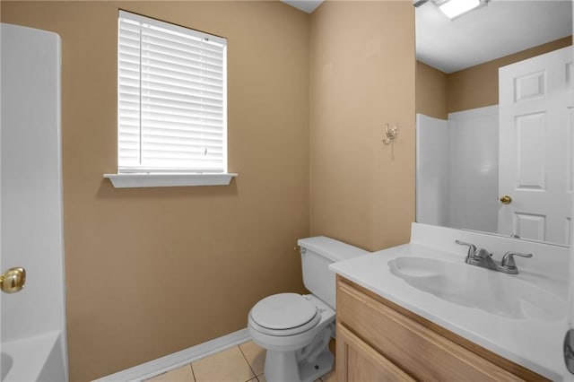 70405 F St, Covington, LA 70433 - bathroom with vanity, tile patterned flooring, and shower / washtub combination