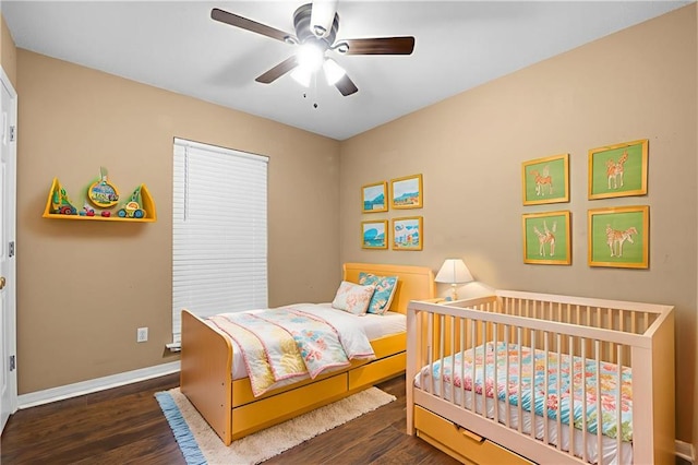 70405 F St, Covington, LA 70433 - bedroom with wood finished floors and ceiling fan