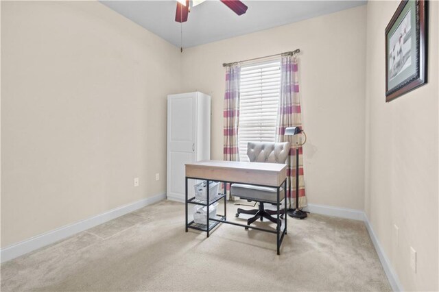 855 Woodsprings Ct, Covington, LA 70433 - office space featuring ceiling fan and carpet floors