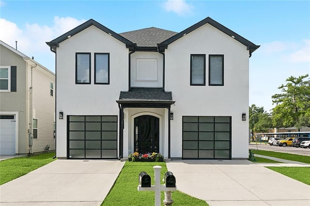 4542 Prairie St, Metairie, LA 70001 - view of front of house featuring an attached garage, stucco siding, driveway, and roof with shingles