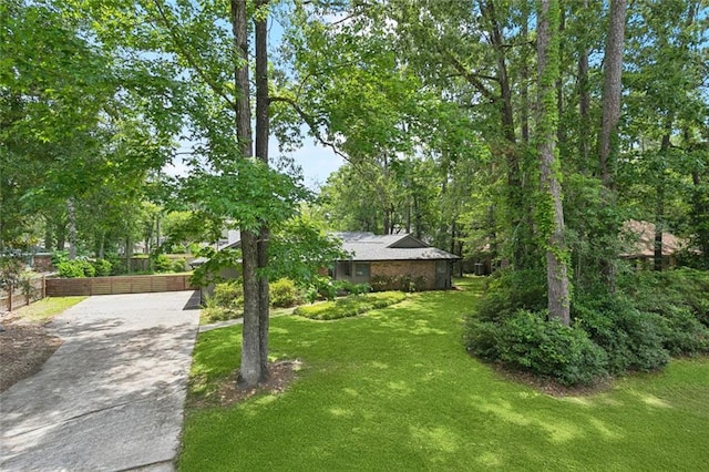 285 Oak Dr, Mandeville, LA 70471 - view of green lawn with driveway