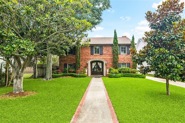 4917 Lake Vista Dr, Metairie, LA 70006 - view of front of property with french doors and brick siding