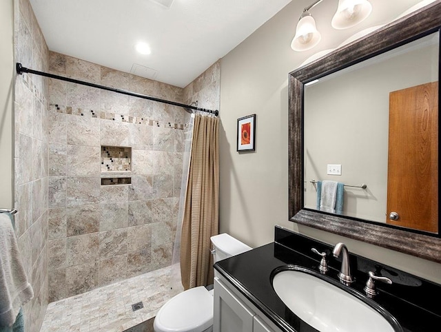 420 Metairie Hammond Hwy Unit 225, Metairie, LA 70005 - bathroom featuring a tile shower and vanity