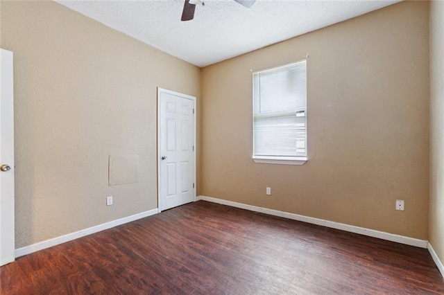 921 Jourdan Ave, New Orleans, LA 70117 - unfurnished room with wood finished floors, ceiling fan, and a textured ceiling