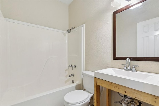 921 Jourdan Ave, New Orleans, LA 70117 - bathroom featuring a textured wall, vanity, and shower / bathtub combination