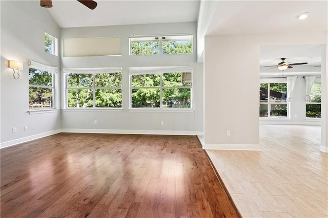 35 Elmwood Loop, Madisonville, LA 70447 - spare room with ceiling fan and hardwood / wood-style floors
