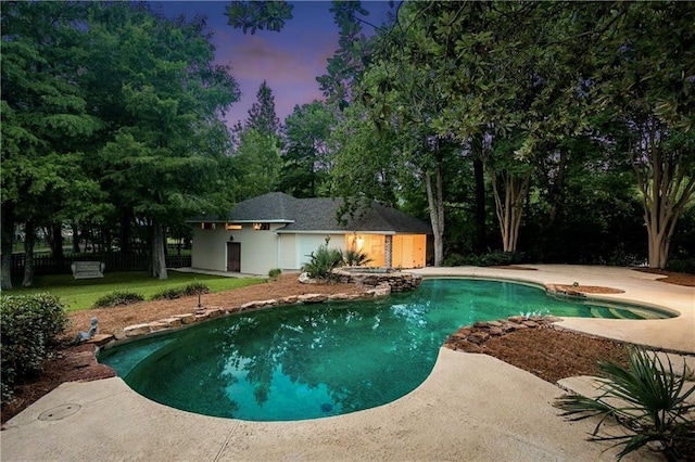 35 Elmwood Loop, Madisonville, LA 70447 - swimming pool with a patio area and an outbuilding
