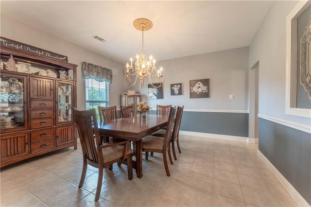 31 Allen Hill Rd, Tylertown, MS 39667 - dining area featuring a chandelier and light tile patterned flooring