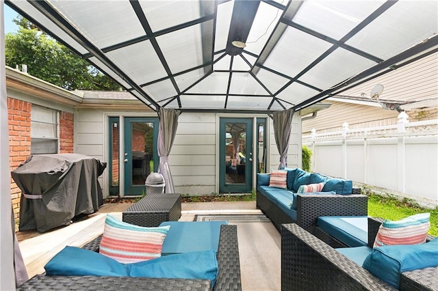 2041 Glencove Ln, Terrytown, LA 70056 - view of patio with outdoor lounge area, area for grilling, and a gazebo