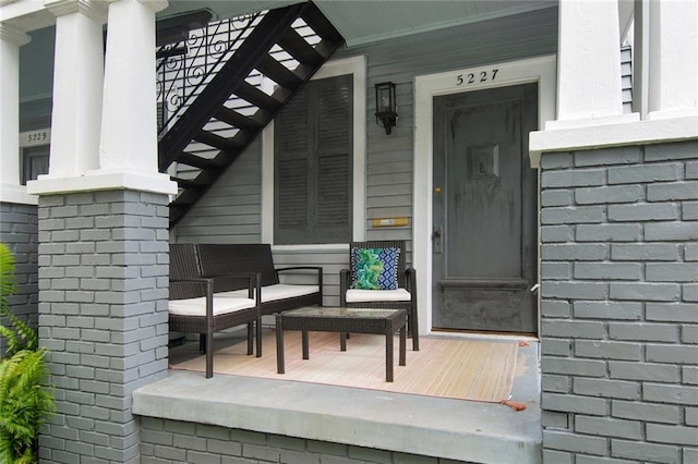 5227-29 Coliseum St, New Orleans, LA 70115 - doorway to property featuring covered porch