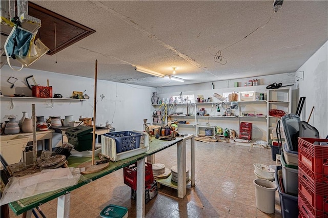210 Lake Ontario Ct, Slidell, LA 70461 - basement with a textured ceiling