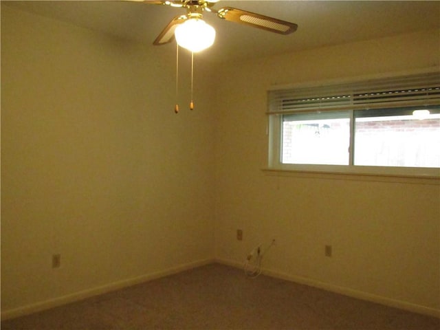 4908 Wills St, Metairie, LA 70006 - carpeted spare room featuring baseboards and ceiling fan
