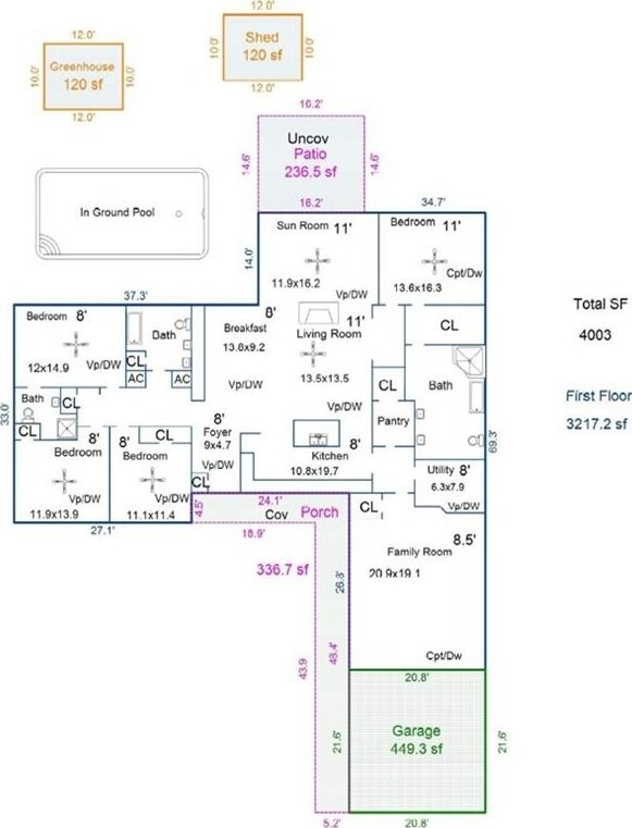 133 Crapemyrtle Rd, Covington, LA 70433 - view of property floor plan