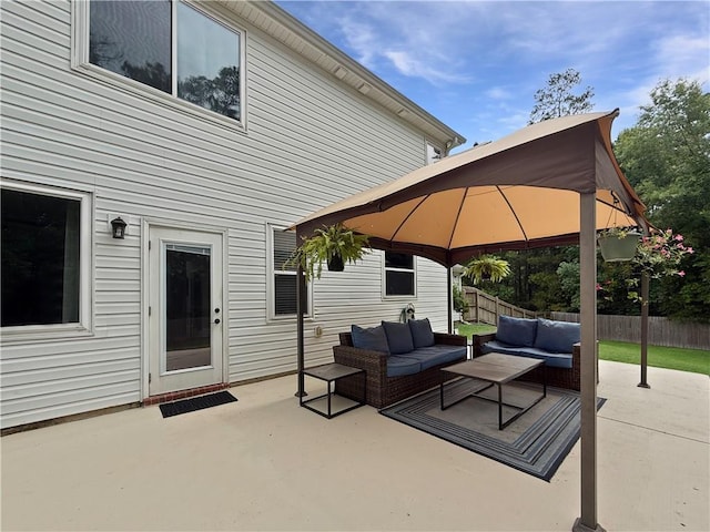 2009 Rubich Ln, Slidell, LA 70461 - view of patio / terrace with an outdoor living space and a gazebo