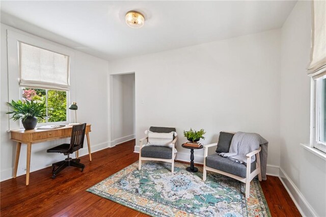 1016 Constantinople St, New Orleans, LA 70115 - office area with plenty of natural light and wood finished floors