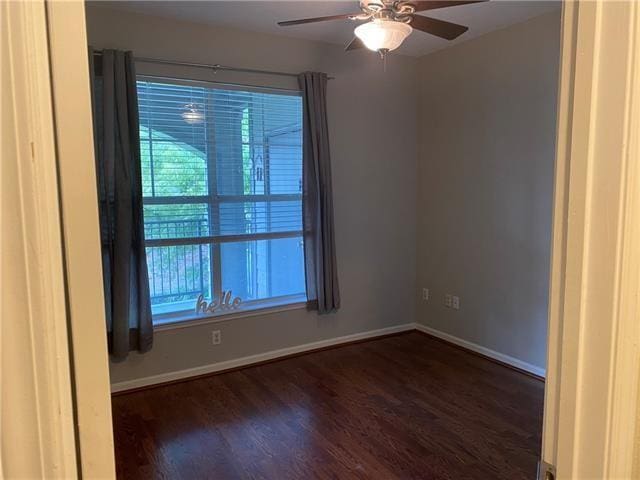 350 Emerald Forest Ave Unit 5202, Covington, LA 70433 - spare room featuring wood finished floors and ceiling fan