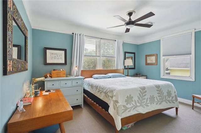 223840 Dante St, New Orleans, LA 70118 - carpeted bedroom featuring ceiling fan